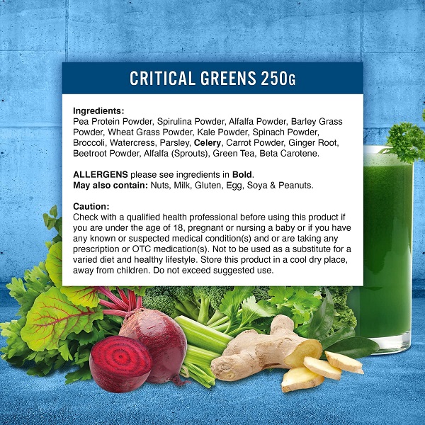 پودر گرینز 250 گرمی کریتیکال اپلاید Applied Nutrition Critical Greens Powder