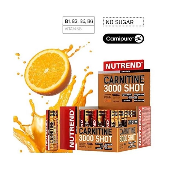 کارنیتین شات ۳۰۰۰ ناترند NUTREND CARNITINE 3000 SHOT