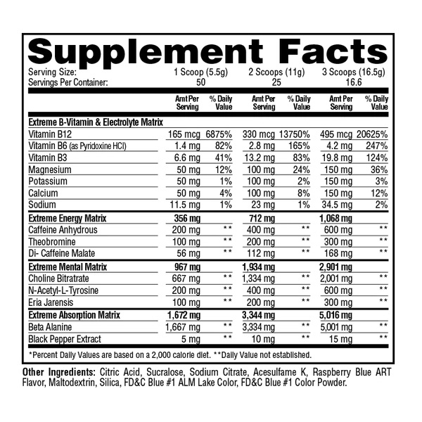ای اس پی  اکستریم ۲۷۵ گرمی بدون کافئین متابولیک Metabolic Nutrition E.S.P. EXTREME