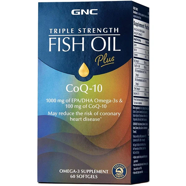 روغن ماهی جی ان سی GNC Triple Strength Fish Oil Plus CoQ-10